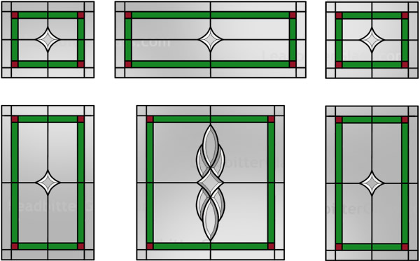 Decorative Glass Doors, Sides & top Lites