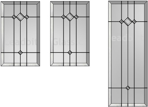 Bevelled Glass Kitchen Cabinets