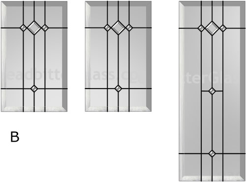 Bevelled Glass Kitchen Cabinet
