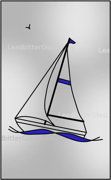 Yacht with clear sails
