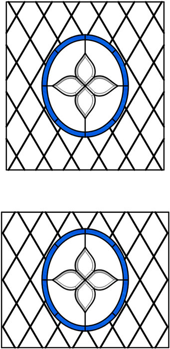 Diamond Lead with Bevelled Clusters