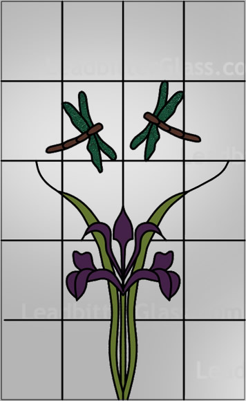 Dragonfly & Iris Door