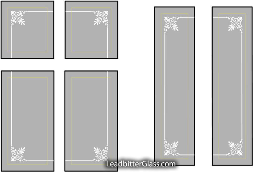 Sandblasted Glass Borders