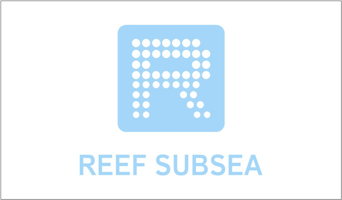 Reef Subsea logo etched glass