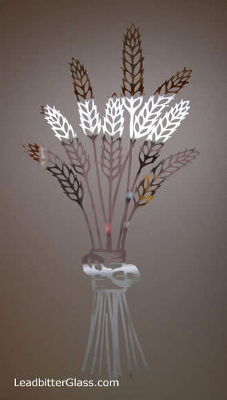 Etched Glass Wheatsheaf barley