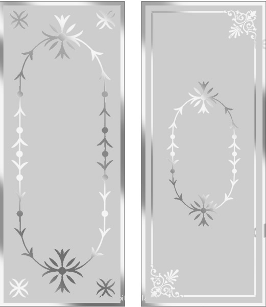 Victorian Etched Glass Side Windows