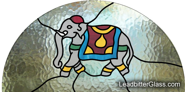 Stained Glass Indian Elephant