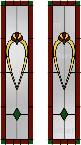 Leaded Glass Doors