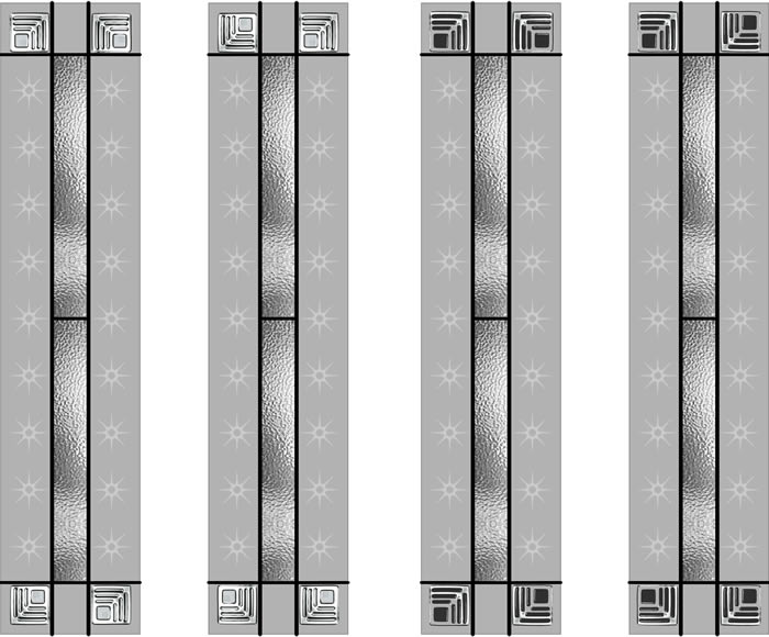 Fused Glass tiles for Victorian door