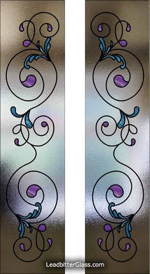 Modern Floral Door Side Panels