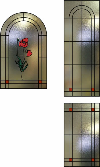 Poppy design for new door
