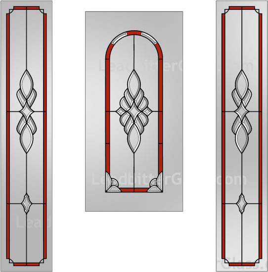 Bevelled Glass Door & Side Panels