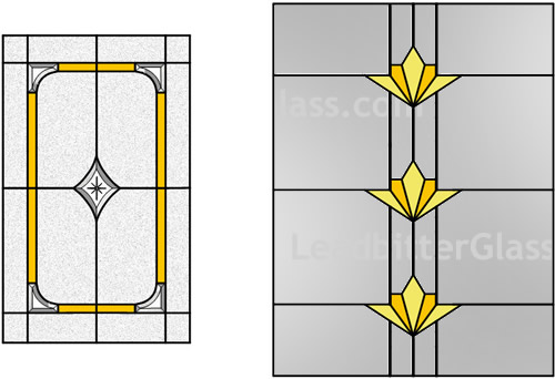 Leaded Glass Door With Matching Landing Window