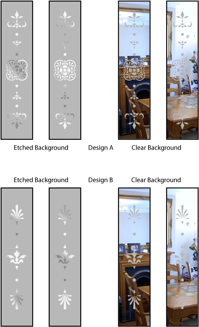 Victorian Etched Glass Designs