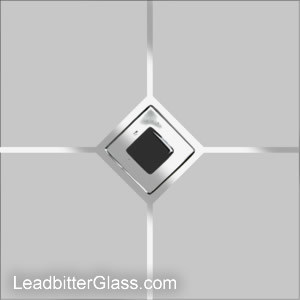 Black & Clear fused tile