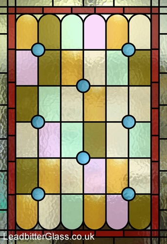stained glass door rectangles