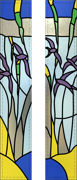 stained glass swallows