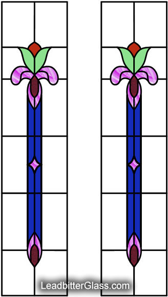 Leaded Glass Design From Lamp
