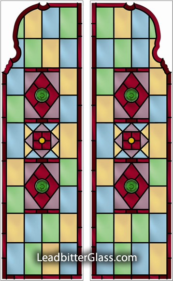 Traditional Stained Glass Side Panels