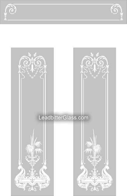 Traditional Etched Glass Door