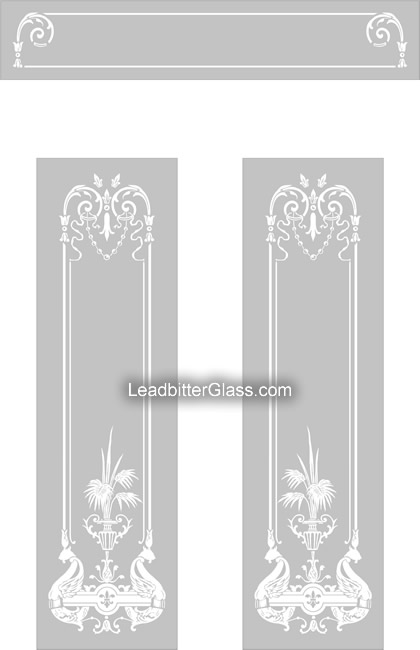 Traditional Etched Glass Door