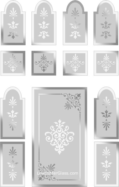 Victorian Etched Glass Design