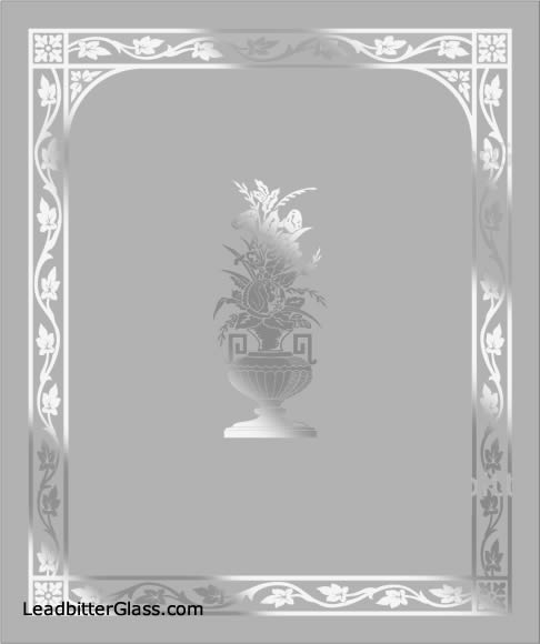 Victorian Etched Glass vase