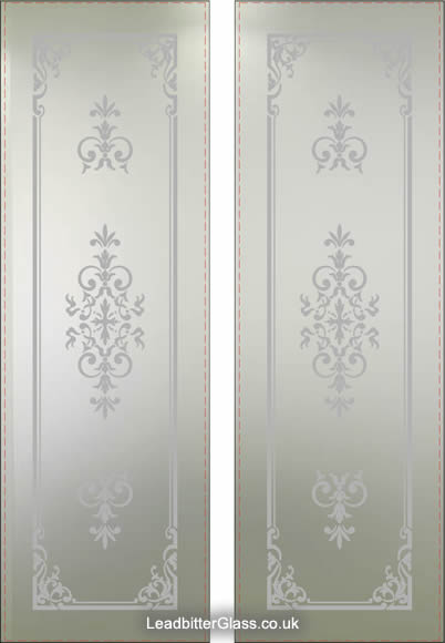 Traditional Etched Glass Door