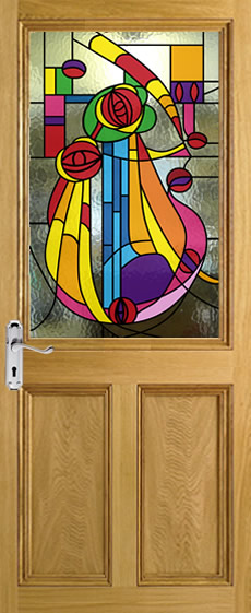 Charles Rennie Mackintosh Stained Glass Door