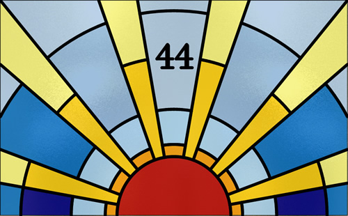 Sun Rays Door Stained Glass Sun Rays 1930s Door