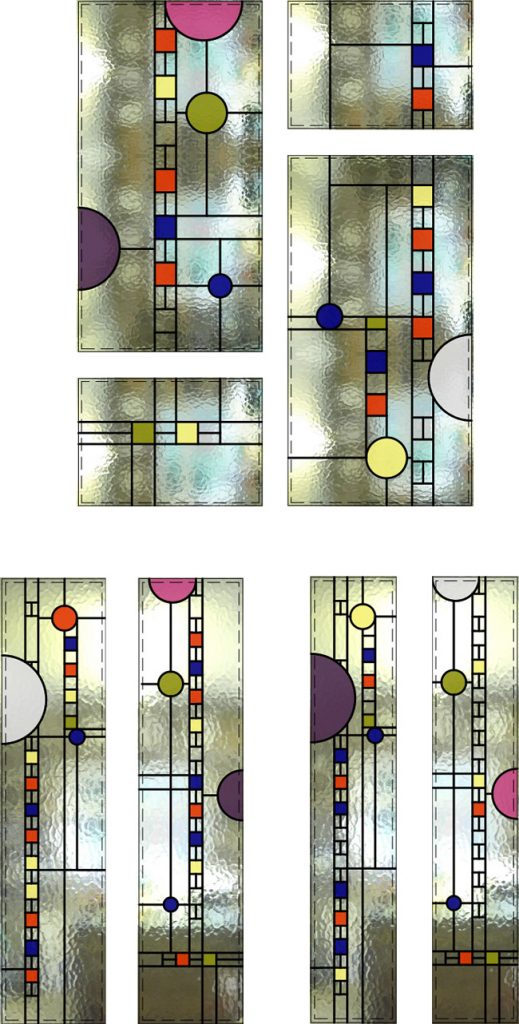 FLW 615 design Frank Lloyd Wright Stained Glass Window