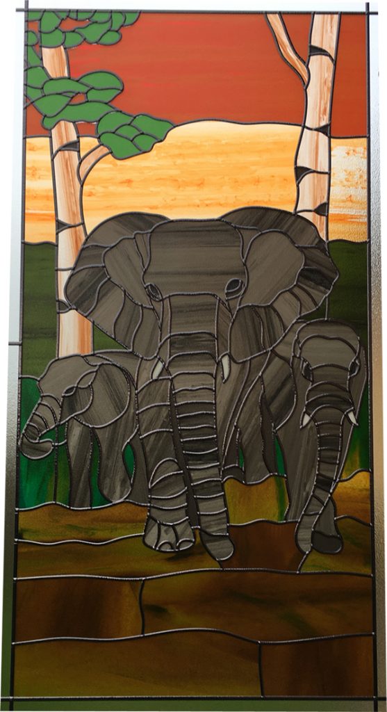 Elephant Stained Glass 