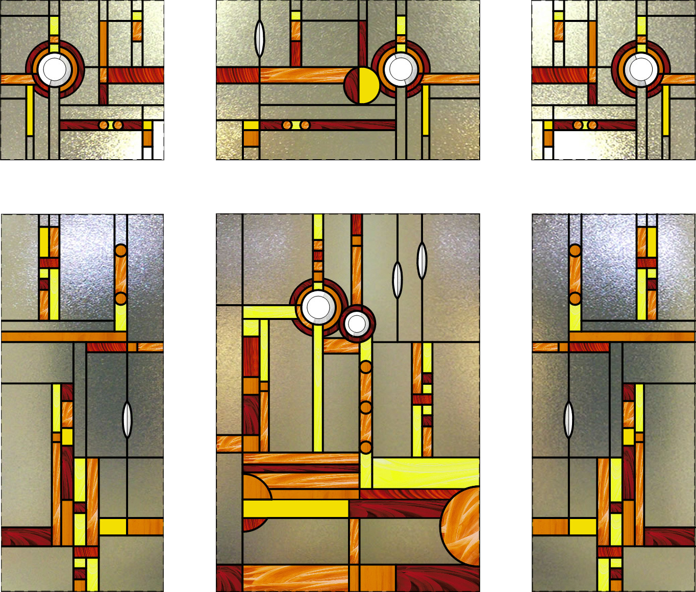 Stained Glass Mackintosh Vestibule Door Glass Somerset