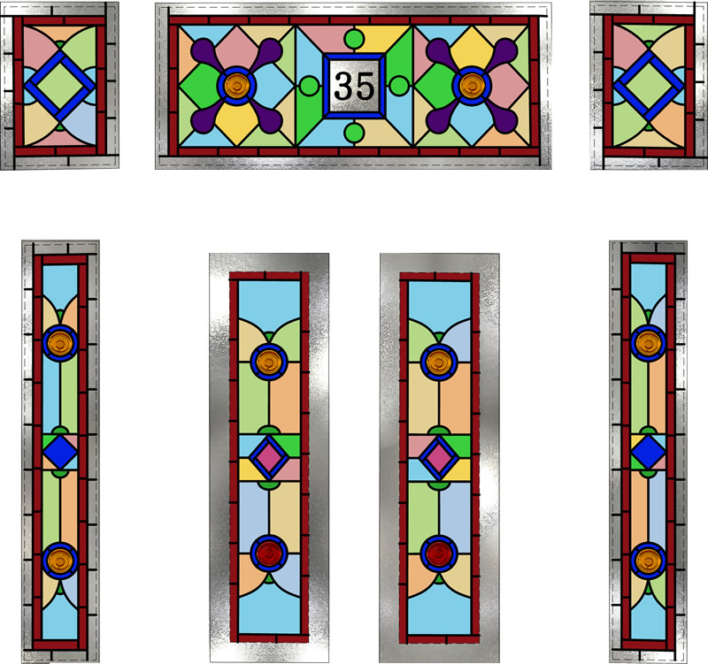 Victorian Overlay Stained Glass Vestibule London