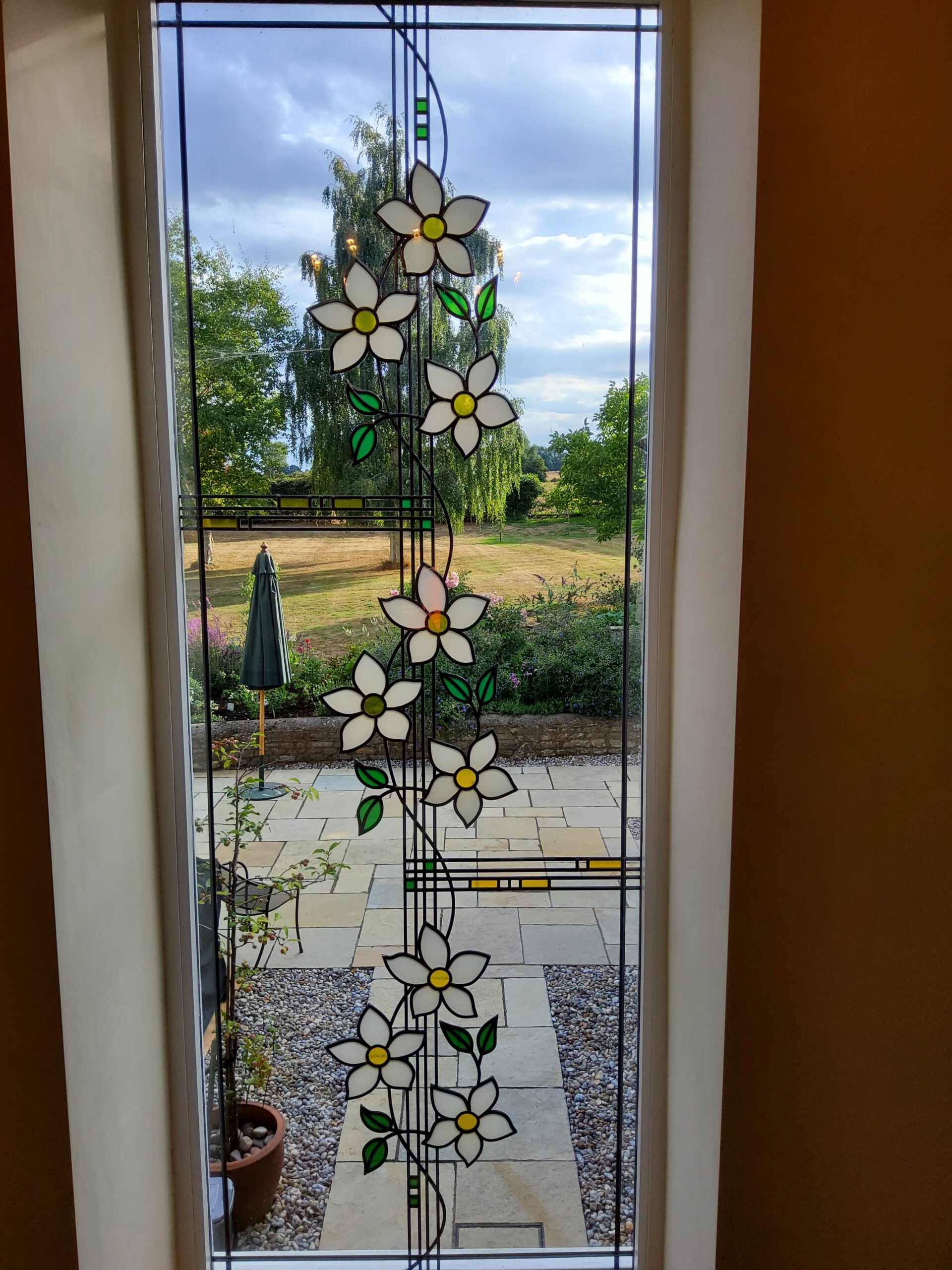 Leaded Glass Flowers Feature Window – Aston Cantlow