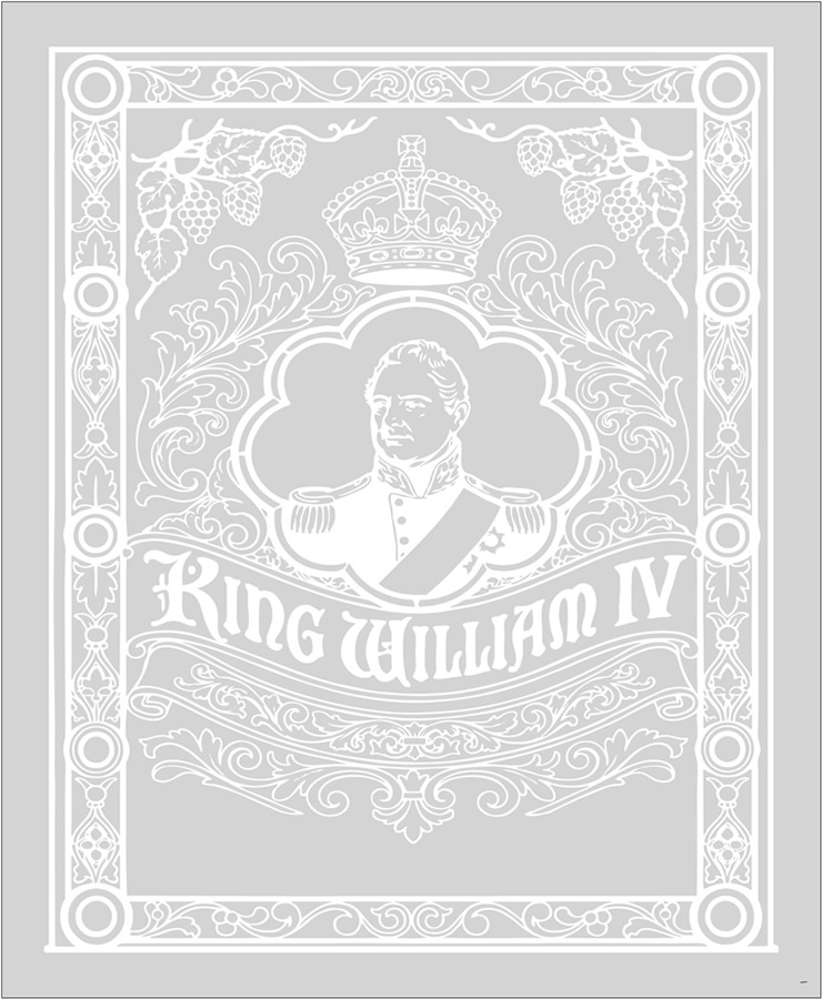 Victorian Etched Glass Pub Door King William