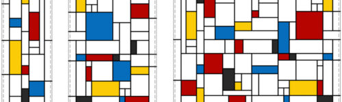 Mondrian Stained Glass Window Proof