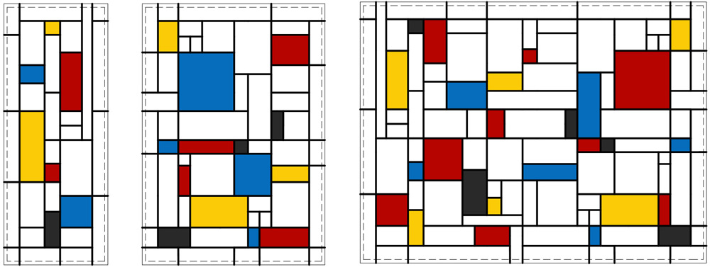 Mondrian Stained Glass Window Proof