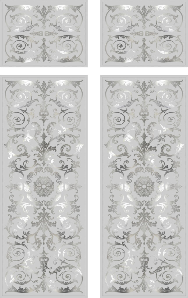 Victorian etched glass landing window