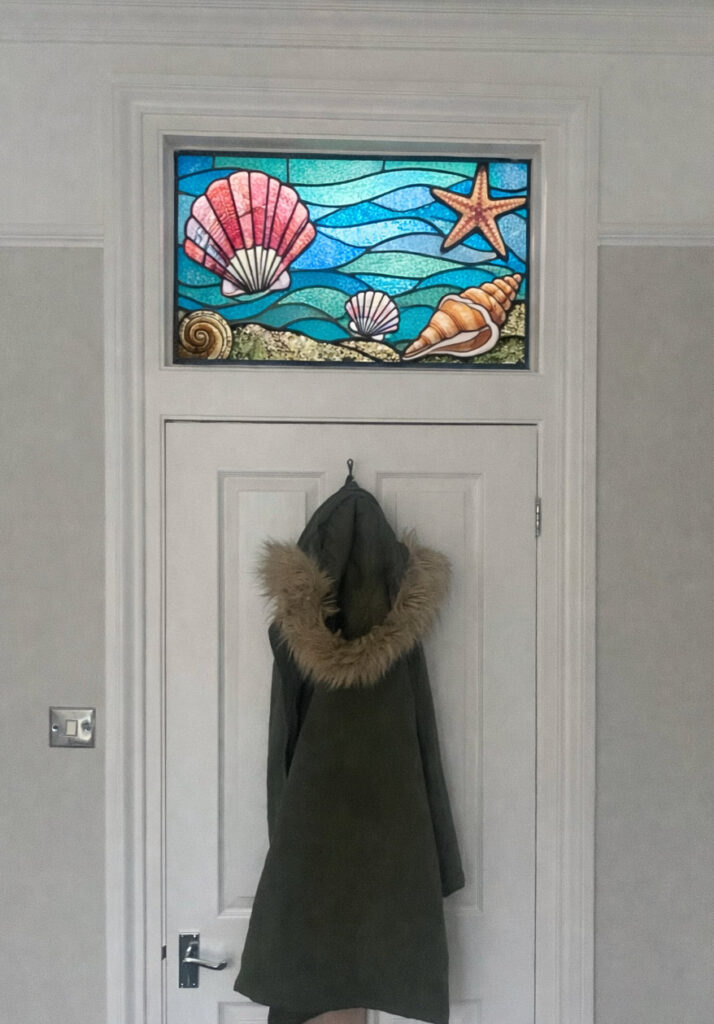 stained glass sea shells starfish