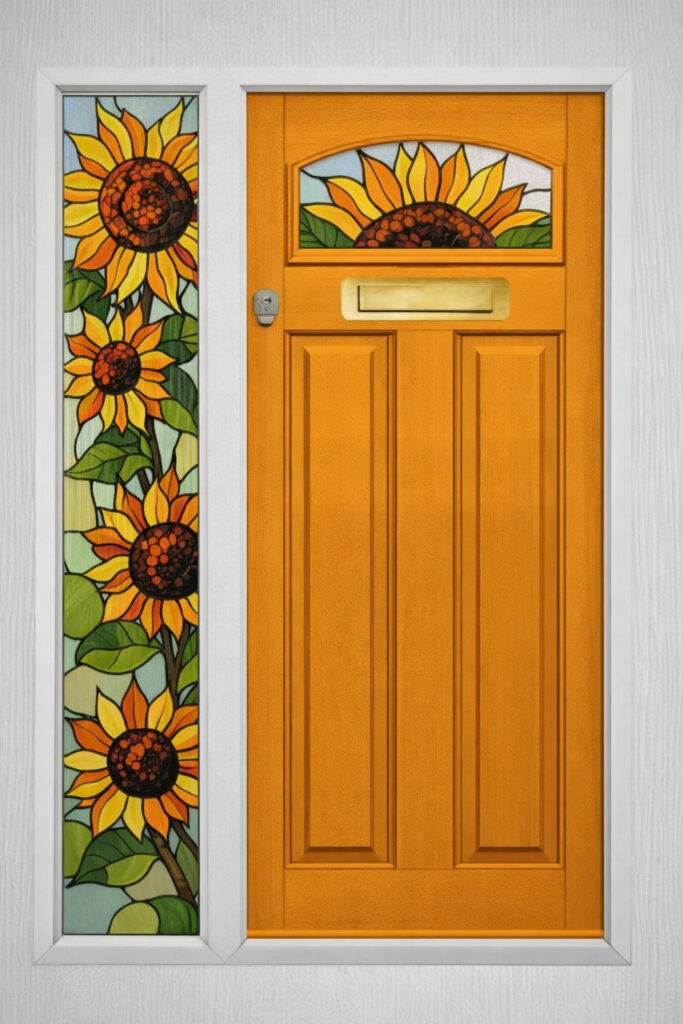 stained glass sunflowers
