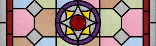 Contemporary Stained Glass Roundel Door Northampton