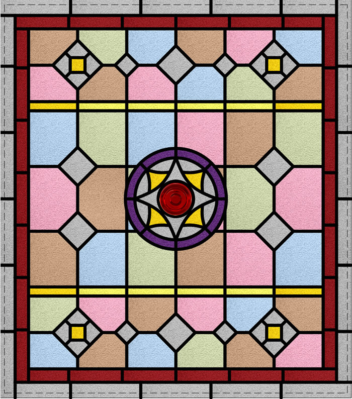 Contemporary Stained Glass Roundel Door Northampton