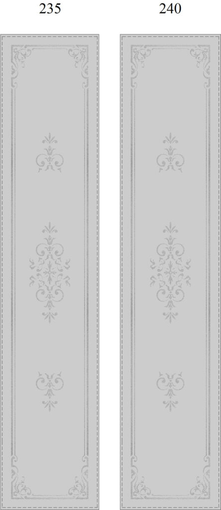Victorian Etched Glass Privacy Bathroom Door