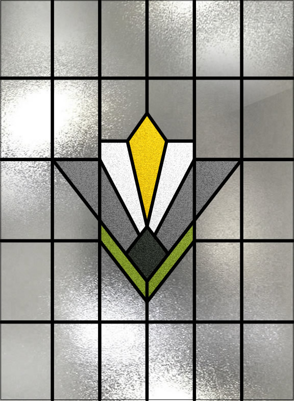 1930s Art Deco Stained Glass Door Crawley