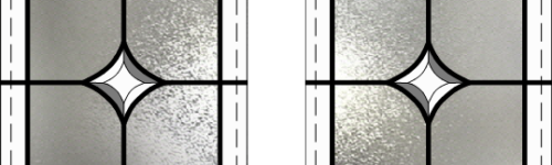 Beveled glass stars split glazed