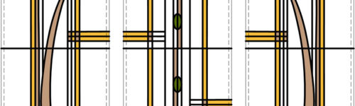 3 Piece Rennie Mackintosh Feature Window Featuring Roses
